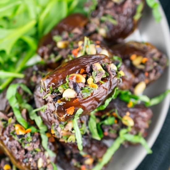 Tapenade Stuffed Dates