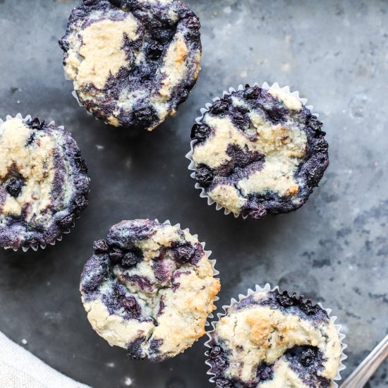 Vegan Wild Blueberry Muffins