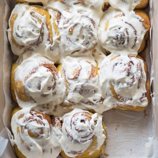 Pumpkin Cinnamon Rolls