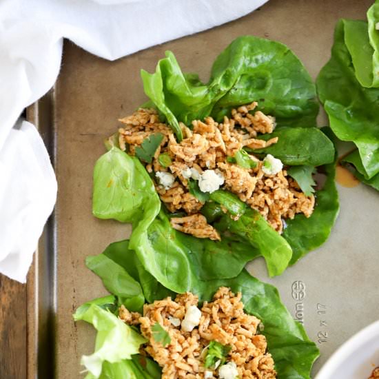 Buffalo Chicken Lettuce Wraps