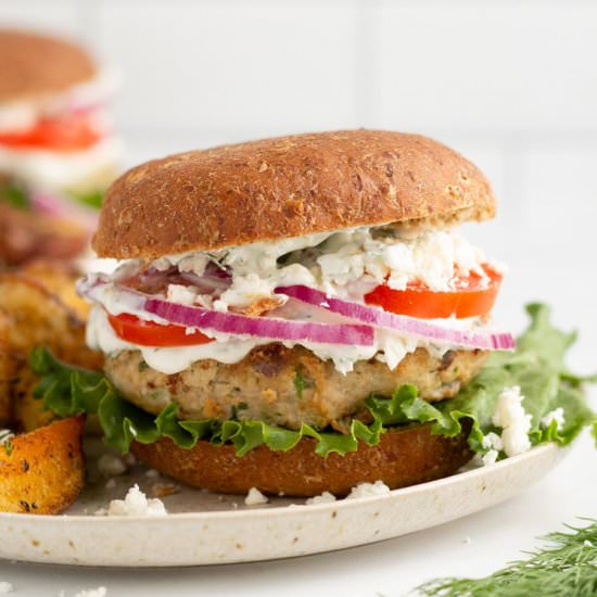 Greek Turkey Burgers