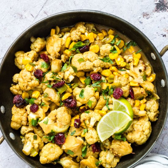 Easy One Pan Cauliflower Curry