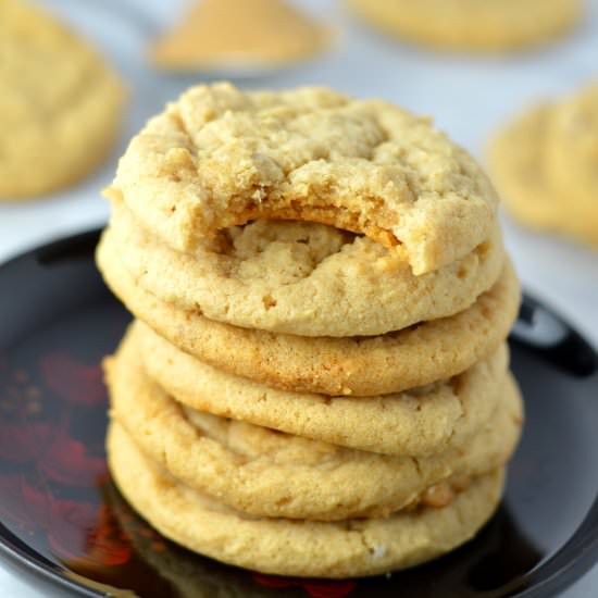 Eggless Peanut Butter Cookies