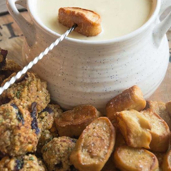 Vegan Pretzel Bites and Queso Sauce