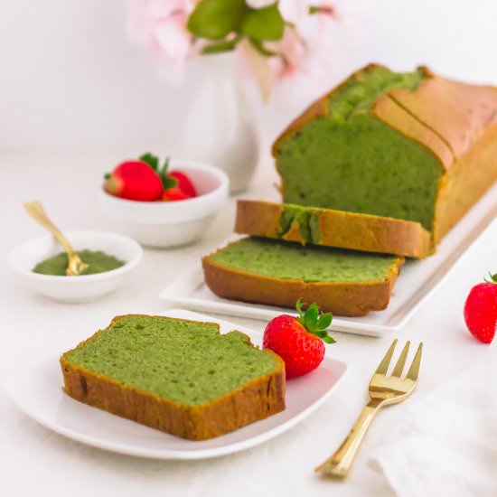 Most Delicious Matcha Pound Cake