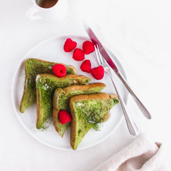 All-Natural Pandan French Toast