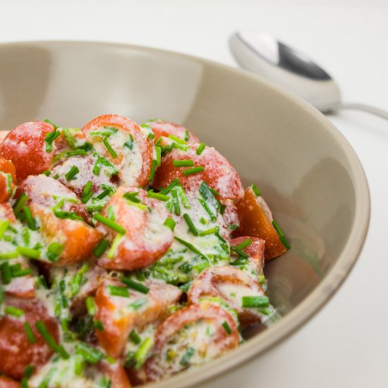 Tomato salad with low-fat dressing