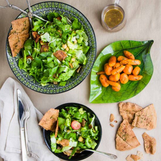 Chickpea Salad with Glazed Carrots