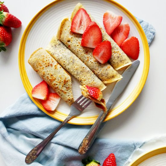 Lemon Poppy Seed Crepes