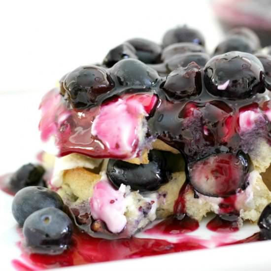 Blueberry Waffles With Cream Cheese