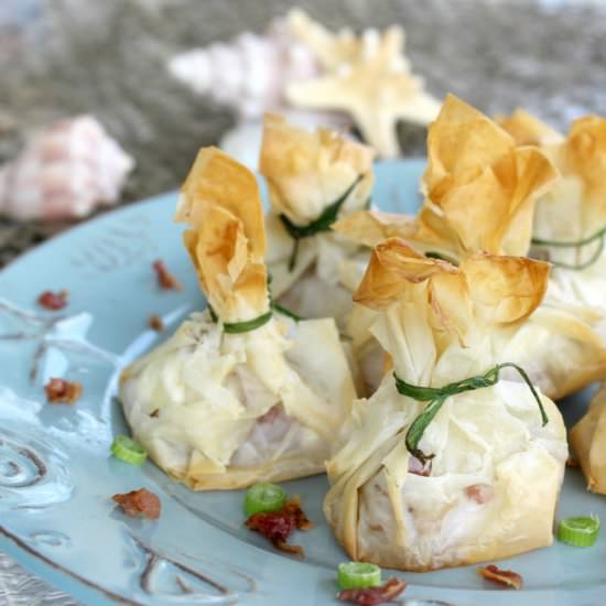 Phyllo Wrapped Shrimp Appetizer