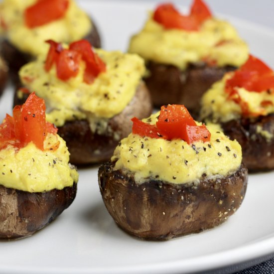 Vegan Whole30 Stuffed Mushrooms