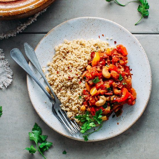 Chickpea & Cashew Vegetable Tagine