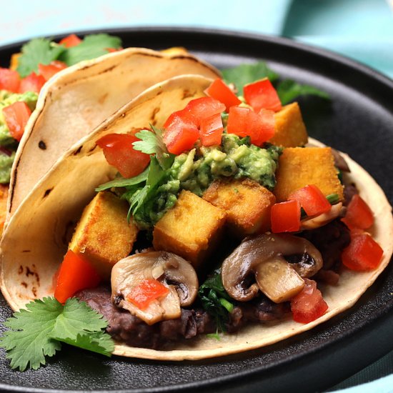 Vegan Tofu breakfast Tacos