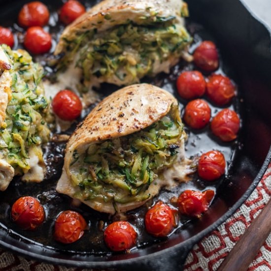 zucchini stuffed chicken breasts