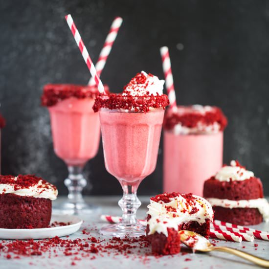 red velvet cake milkshake