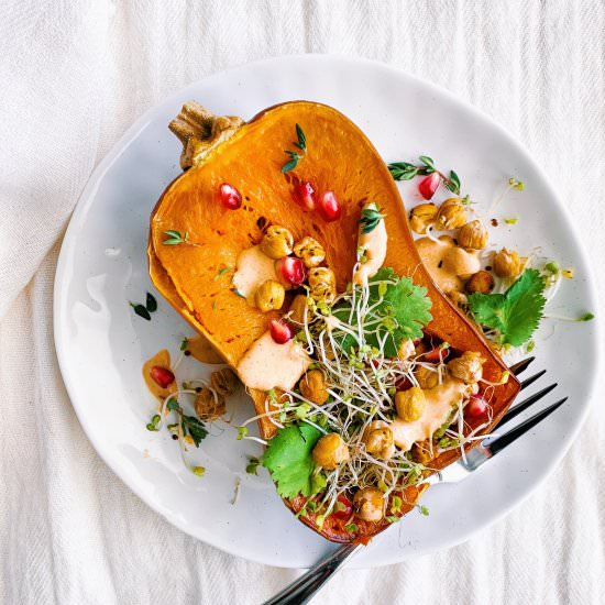 Honeynut Squash with Chickpeas