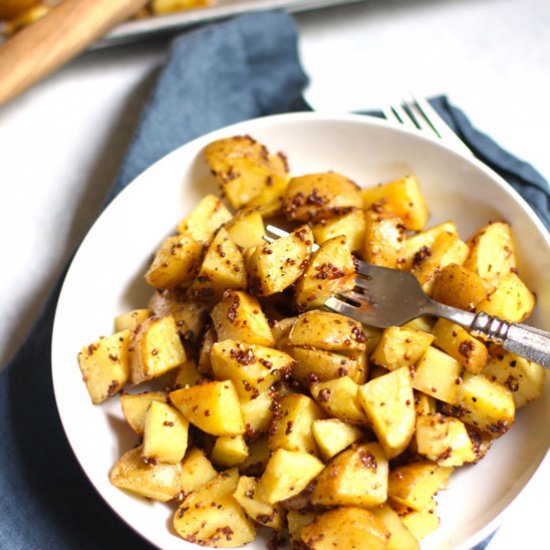 Easy Mustard Roasted Potatoes