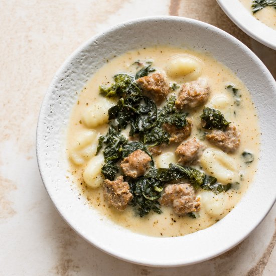 Sausage, Kale, and Gnocchi Soup