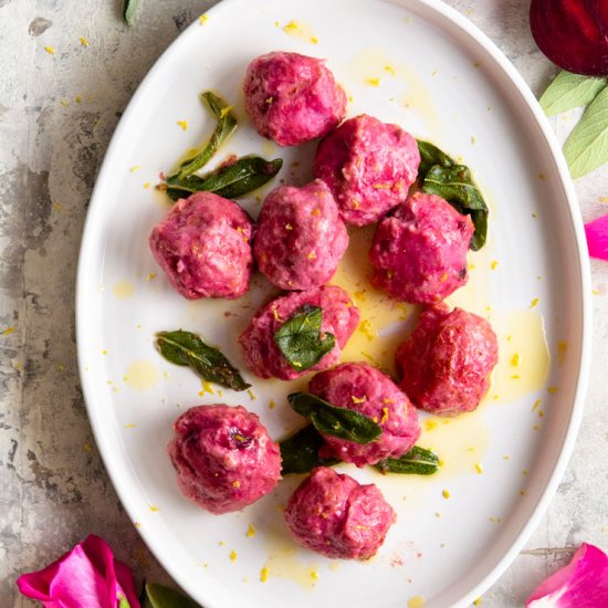 Beetroot Ricotta Gnudi