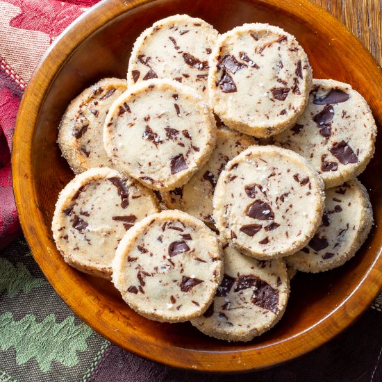 Chocolate Chunk Shortbread Cookies