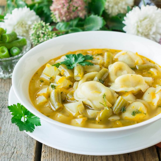 Green Bean Dumpling Soup