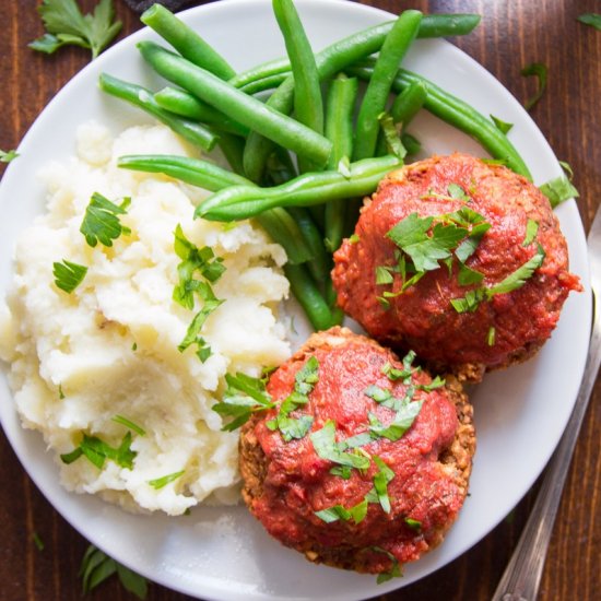 Vegan Meatloaf Mini Muffins