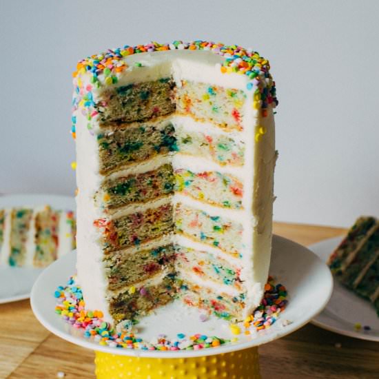 Tiny Funfetti Layer Cake