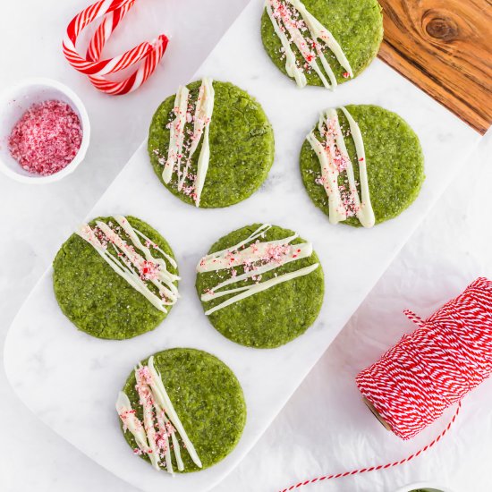 Matcha White Chocolate Mint Cookies