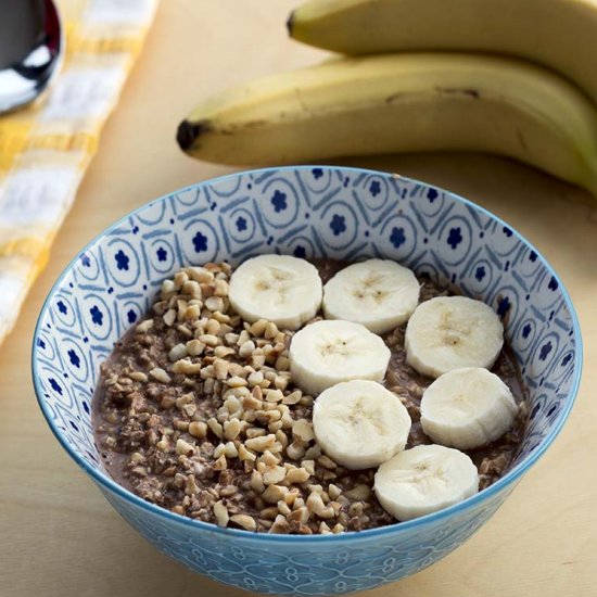 Hazelnut chocolate overnight oats