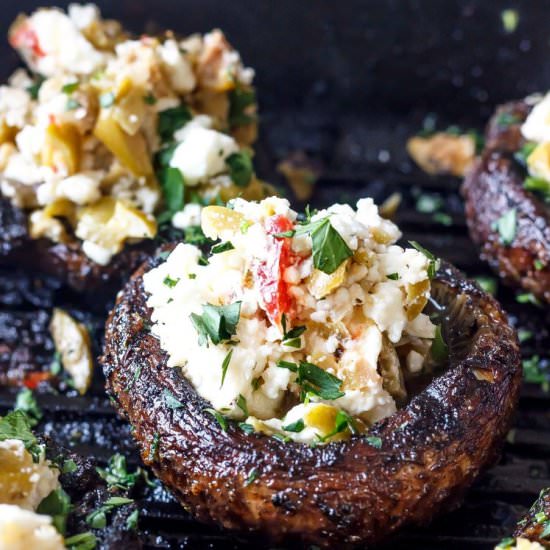 Mediterranean Stuffed Mushrooms