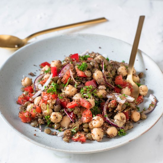 Lentil Chickpea Salad