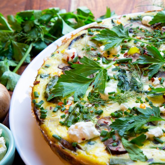 Asparagus Mushroom Frittata