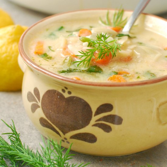 Creamy Lemon Dill Orzo Soup