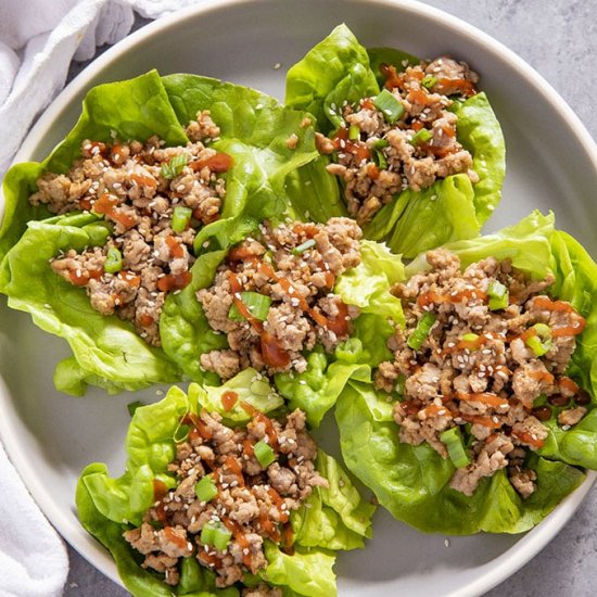 Sesame Pork Lettuce Wraps