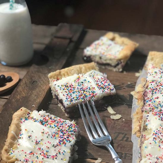 Giant Blueberry Pop-Tart Slab Pie