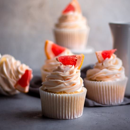 Vanilla Grapefruit Cupcakes