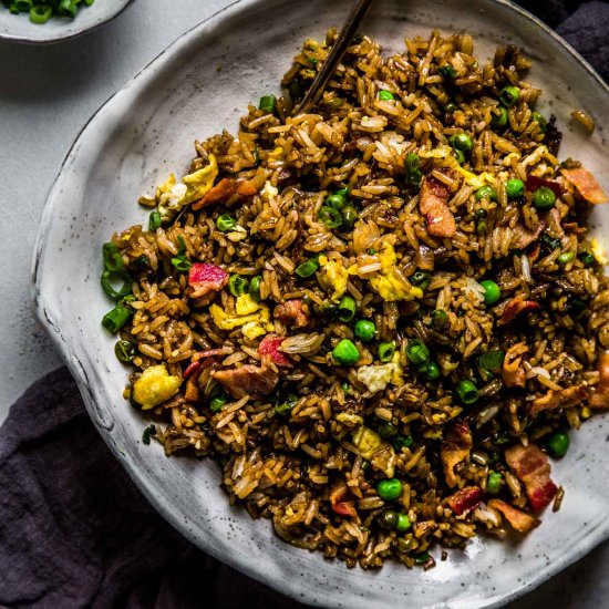 Bacon Fried Rice with Shallots