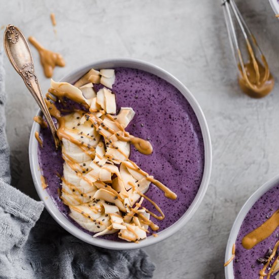 peanut butter smoothie bowls