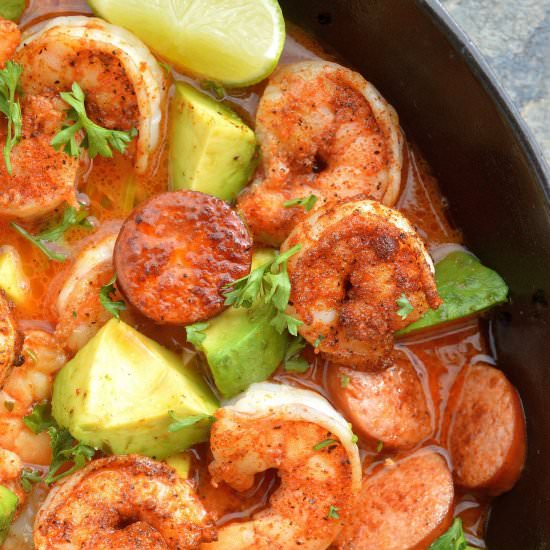 Cajun Shrimp and Andouille Skillet