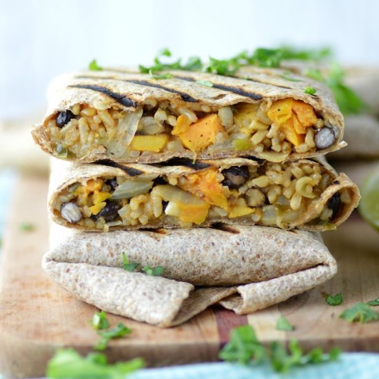 Sweet Potato Black Bean Burritos