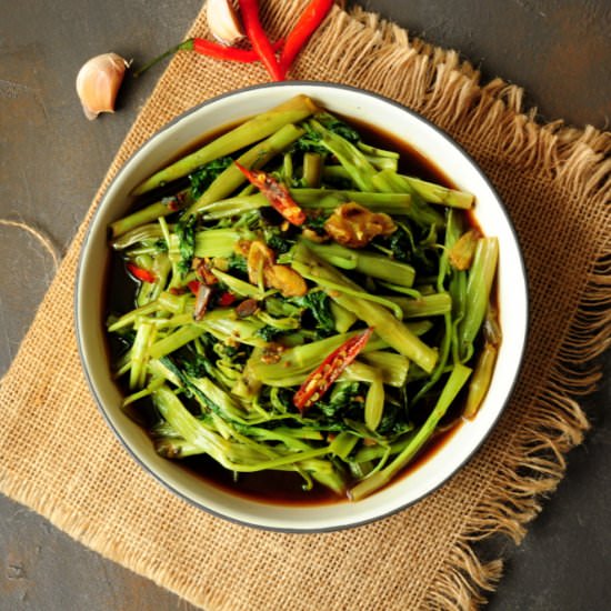 Thai Stir-Fried Water Spinach