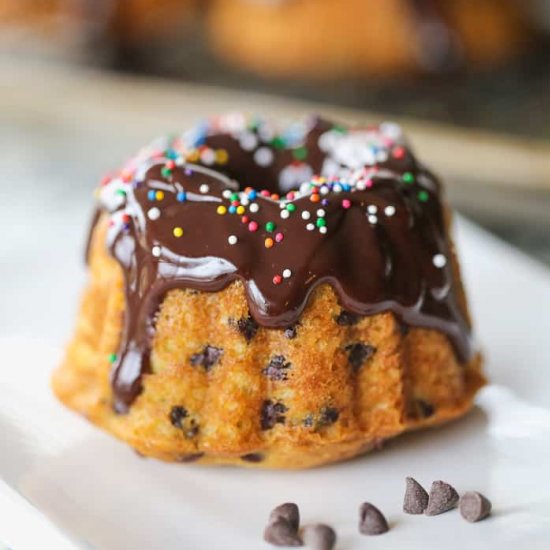 Chocolate Chip Mini Bundt Cakes