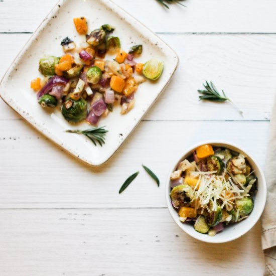 Brussels Sprouts with Herbed Cream