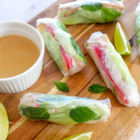 Sesame Tofu Vegan Summer Rolls