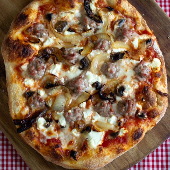 Sausage and Mushroom Pizza