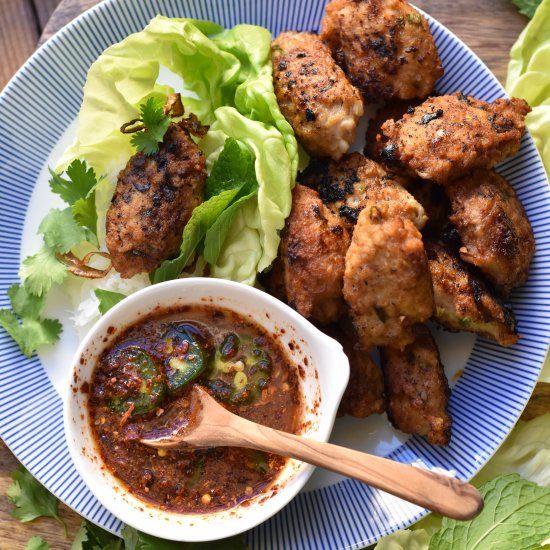 Chicken Meatball Lettuce Wraps