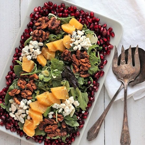 Spinach Arugula & Pomegranate Salad