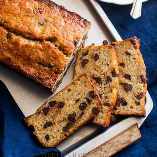 orange-spiced chocolate chip banana bread