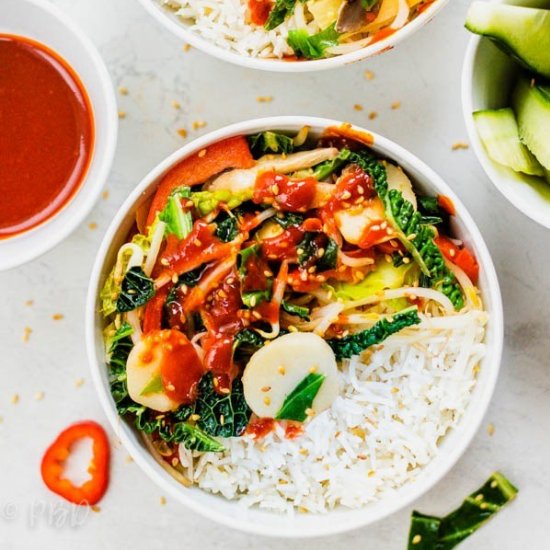 Easy vegan bibimbap